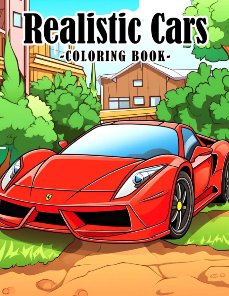 Realistic Cars Coloring Book: An Advanced Coloring Adventure for Teens and Adults – Precision Meets Creativity